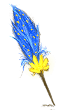 Animated blue feather